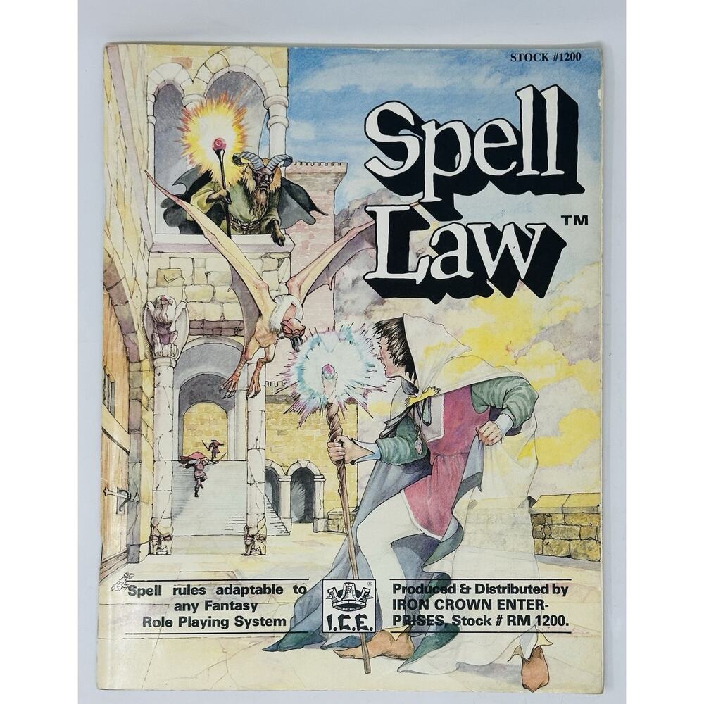 Spell Law 1984 ICE RPG Role Playing Game Supplement Rolemaster #1200